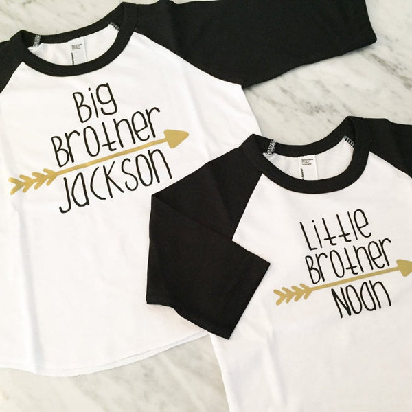 Udtale hver for sig Kilde Big Brother Shirt Little Brother Shirt Set, Gold Arrow Sibling Set – MY  everyday deisgn