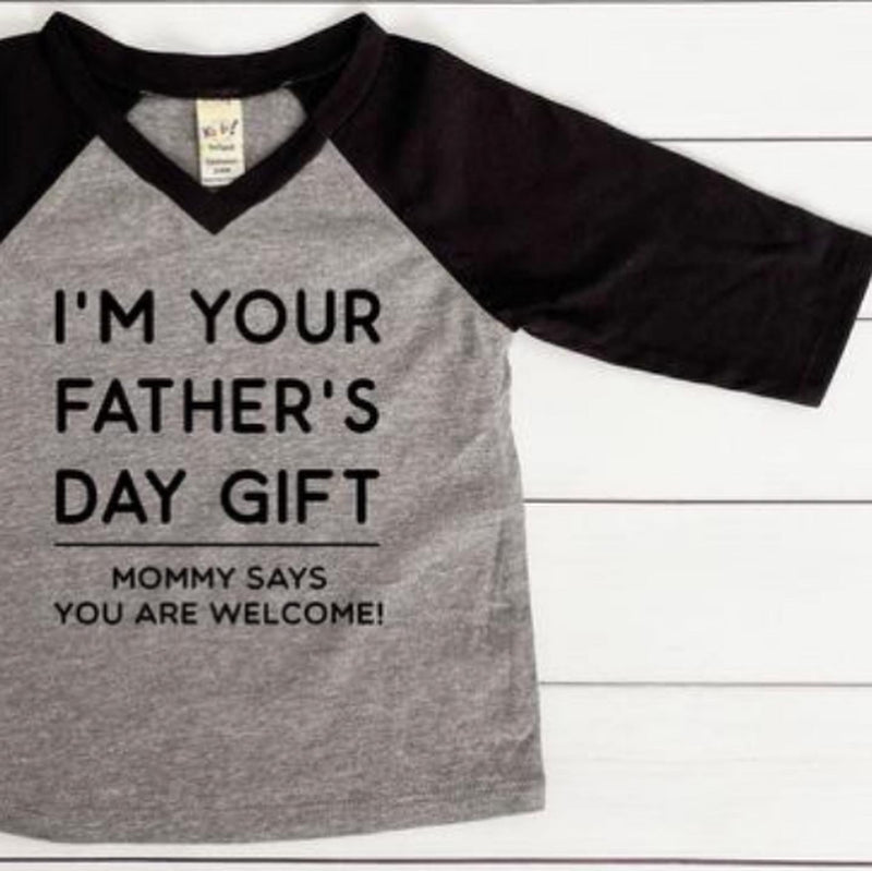 Funny Fathers Day shirt for kids, Fathers day shirt, baseball raglan shirt
