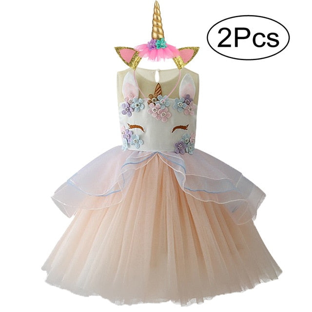 Girls Unicorn Birthday Party Dress
