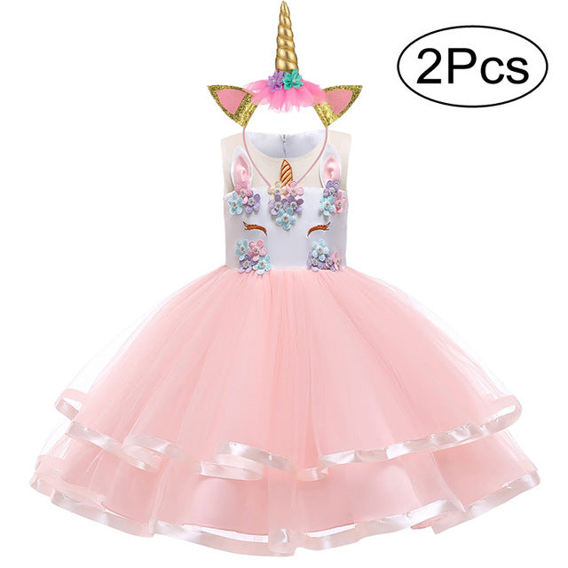 Girls Unicorn Birthday Party Dress