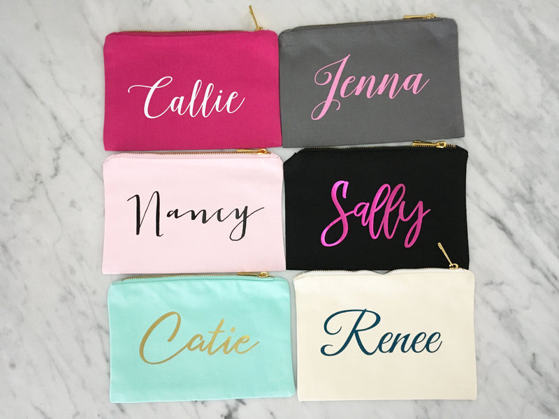 Personalized Makeup Bag - MANY COLORS