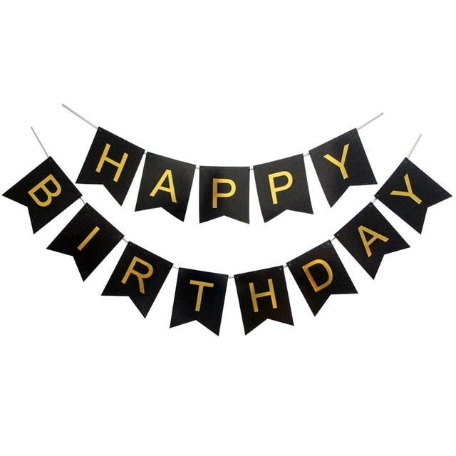 Black and Gold Birthday Party Decor - Customize for any age