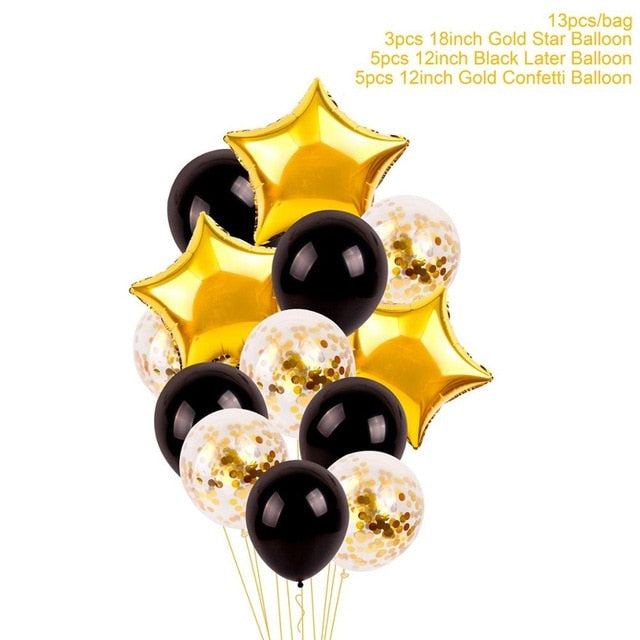 Black and Gold Birthday Party Decor - Customize for any age – MY everyday  deisgn