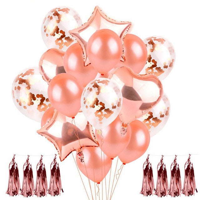 Rose Gold Balloon Party Sets