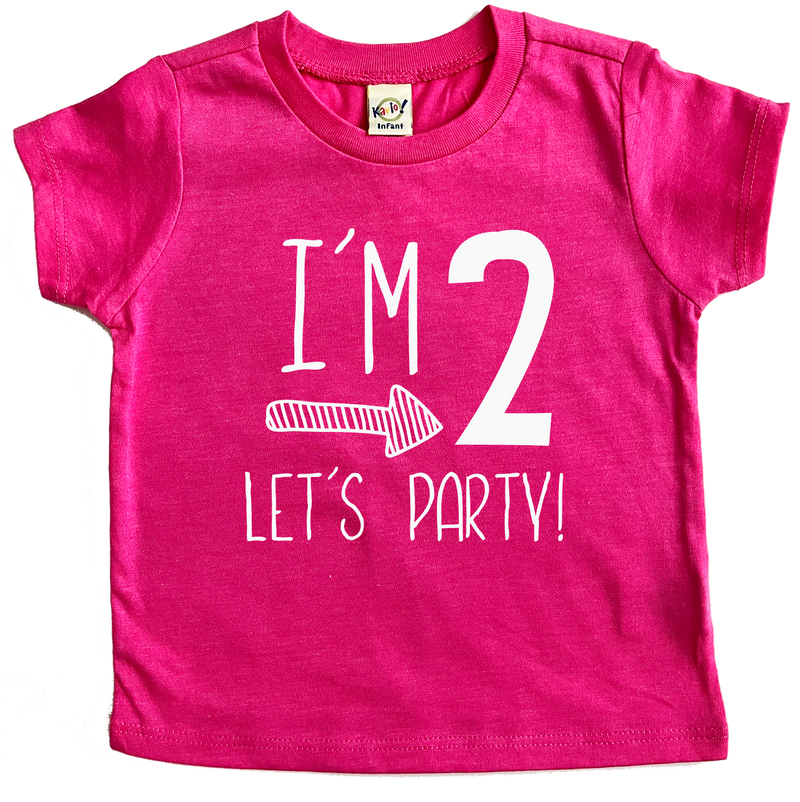 dos birthday shirt, kids birthday shirt, second birthday shirt, girls neon pink birthday shirt