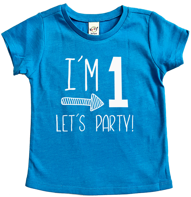 I'm 1 Let's Party, First Birthday Shirt, 1st Birthday Tee, I'm One Let's Party