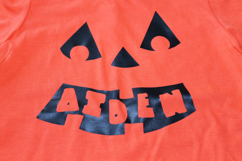 kids fall halloween shirt, personalized fall shirt, personalized halloween shirt