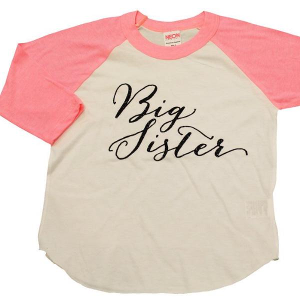 BIG sister shirt - real GLITTER and gorgeous calligraphy font