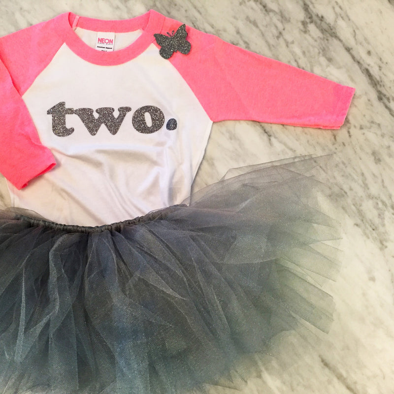 Girls Second Birthday Outfit, Silver Baby Girl Outfit, 2nd Birthday Outfit