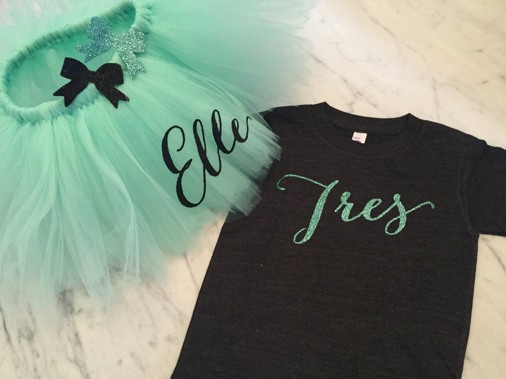 third birthday outfit, personalized tutu, glitter bow hair clip, baby girl outfit, cake smash outfit
