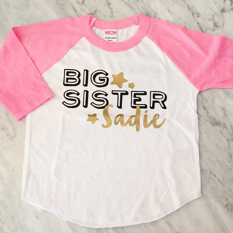 Big Sister Shirt, Gorgeous Glitter Print