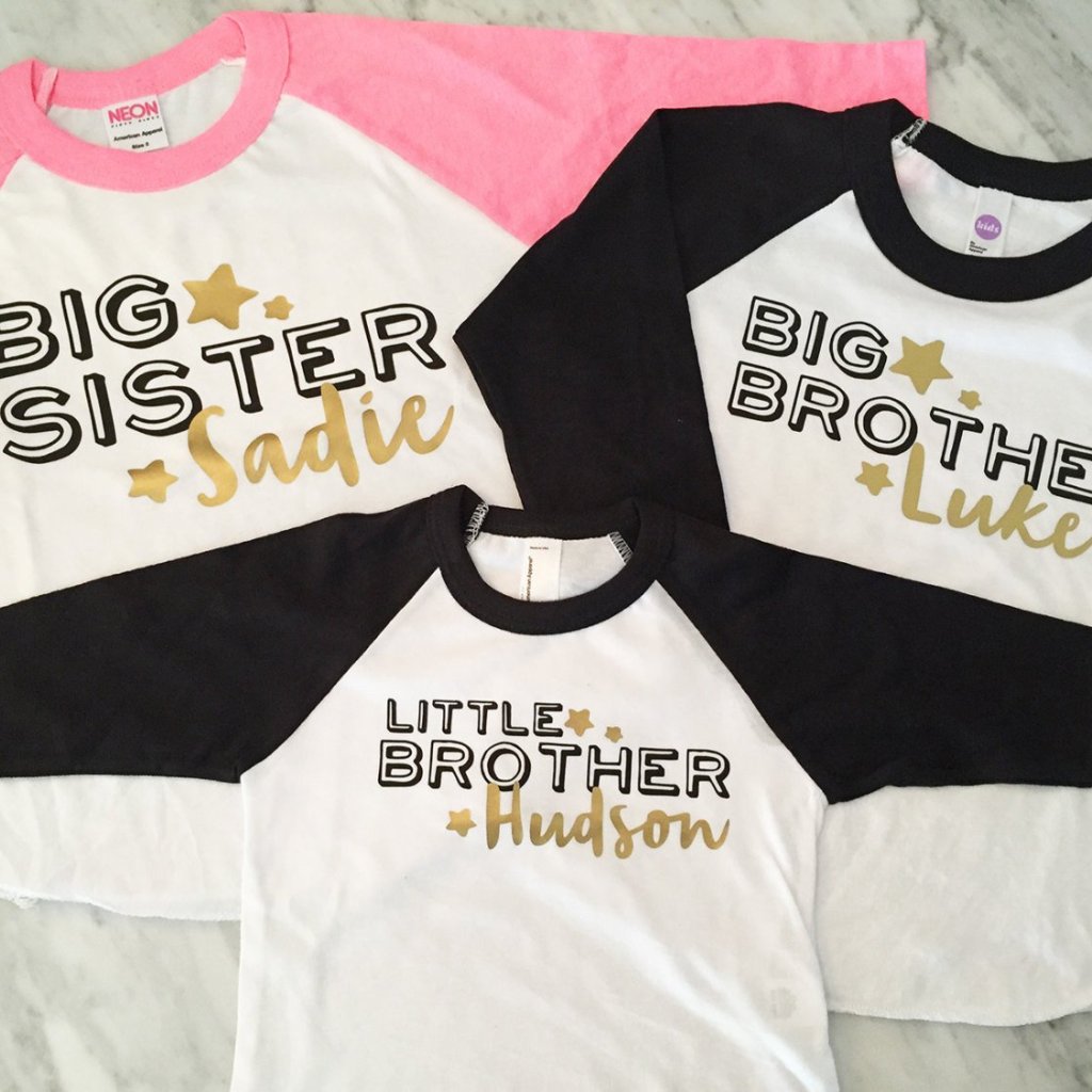 Big brother shirt, big sister shirt, little brother shirts - kids and infants sizes - 3 shirts
