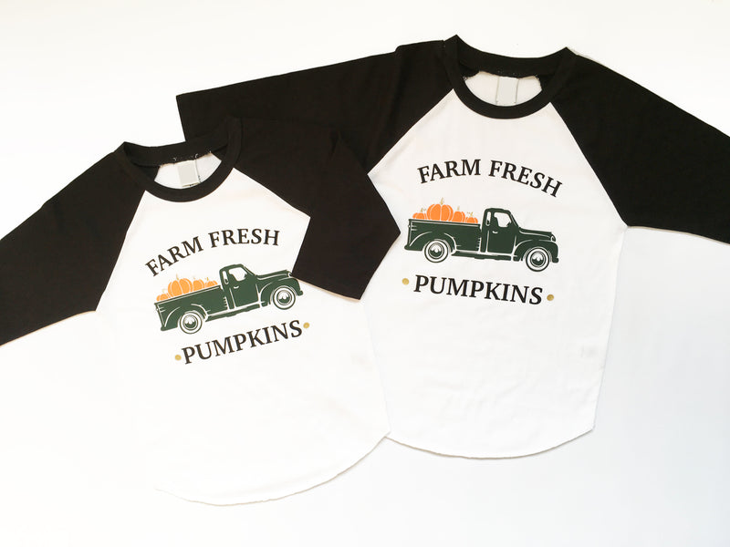 Fall Pumpkin Truck Shirt, Farm Fresh Pumpkins, Kids Pumpkin Patch Shirt, Kids Thanksgiving Shirt