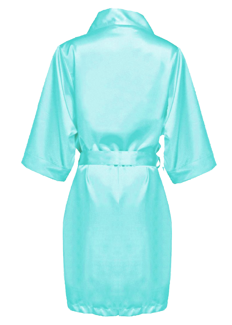 Mother of the Bride Robe, Turquoise Satin Robe